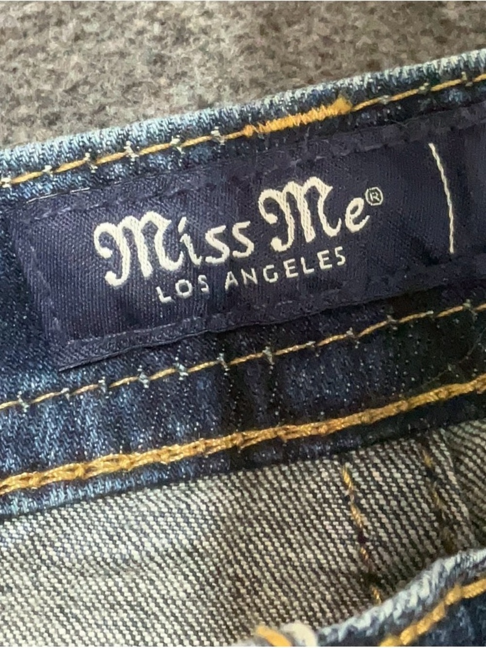 Miss Me Blue Washed Flare Jeans with Star Stripe Print - Picture 3 of 13